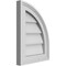 Ekena Millwork Quarter Round Top Right Surface Mount PVC Gable Vent w/ 2"W x 2"P Brickmould Sill Frame, 12"W x 16"H GVPQR12X1603SN - alternate 2